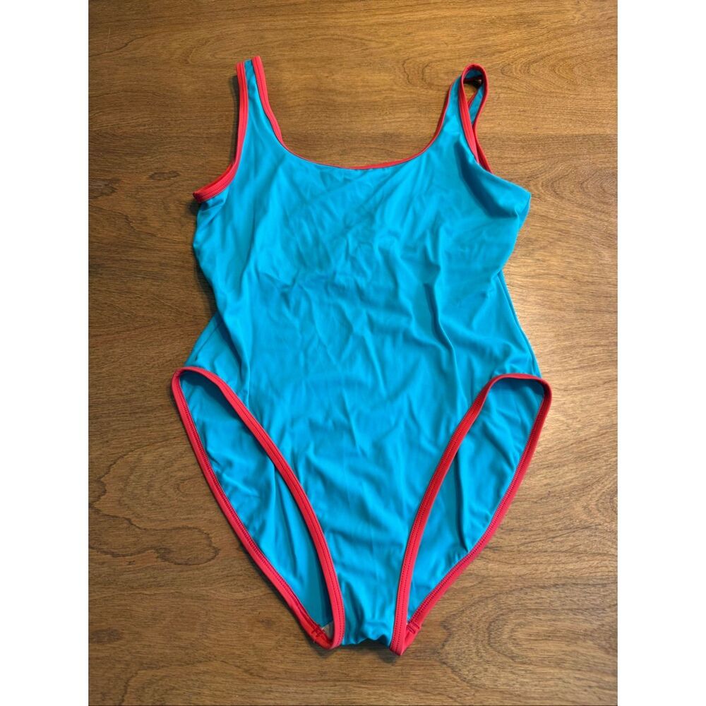 Bali Studio Women's One Piece Swimsuit Cover Skirt Set Teal Red Orange Medium/14 - Picture 6 of 12